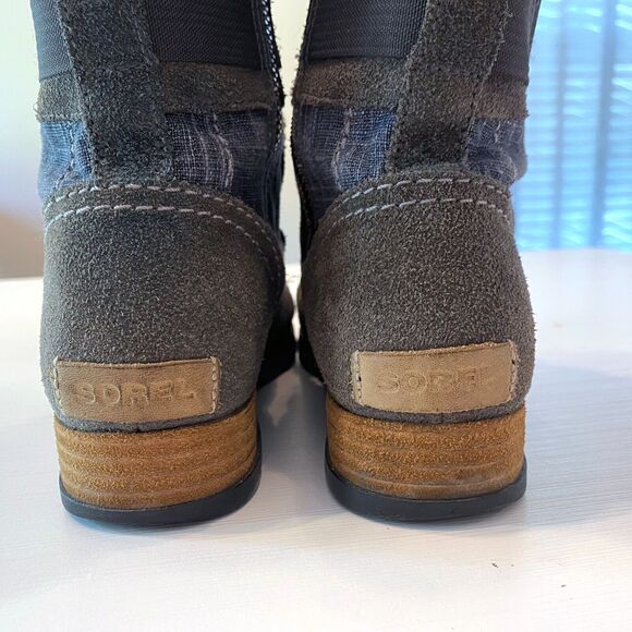 Sorel Women’s Major Carly Lace Zip Up Combat Boots US Size 7 - Blue Denim‎ Grey - Picture 8 of 10